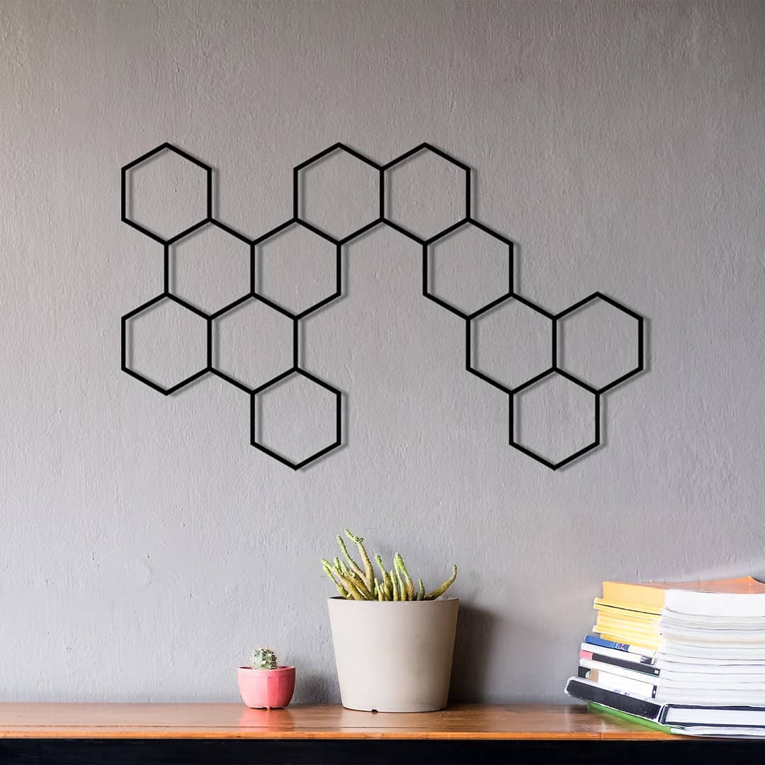 Hexagon Beehive Metal Photo&Note Board 18057 Romadon