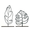 Plant Leaves Metal Sculpture 7040 Romadon