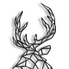 Deer Head Metal Sculpture 7110 Romadon