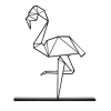 Flamingo Metal Sculpture 7112 romadon