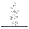 Flower Vase Metal Sculpture 7192 Romadon