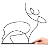 Deer Metal Sculpture 7208 Romadon