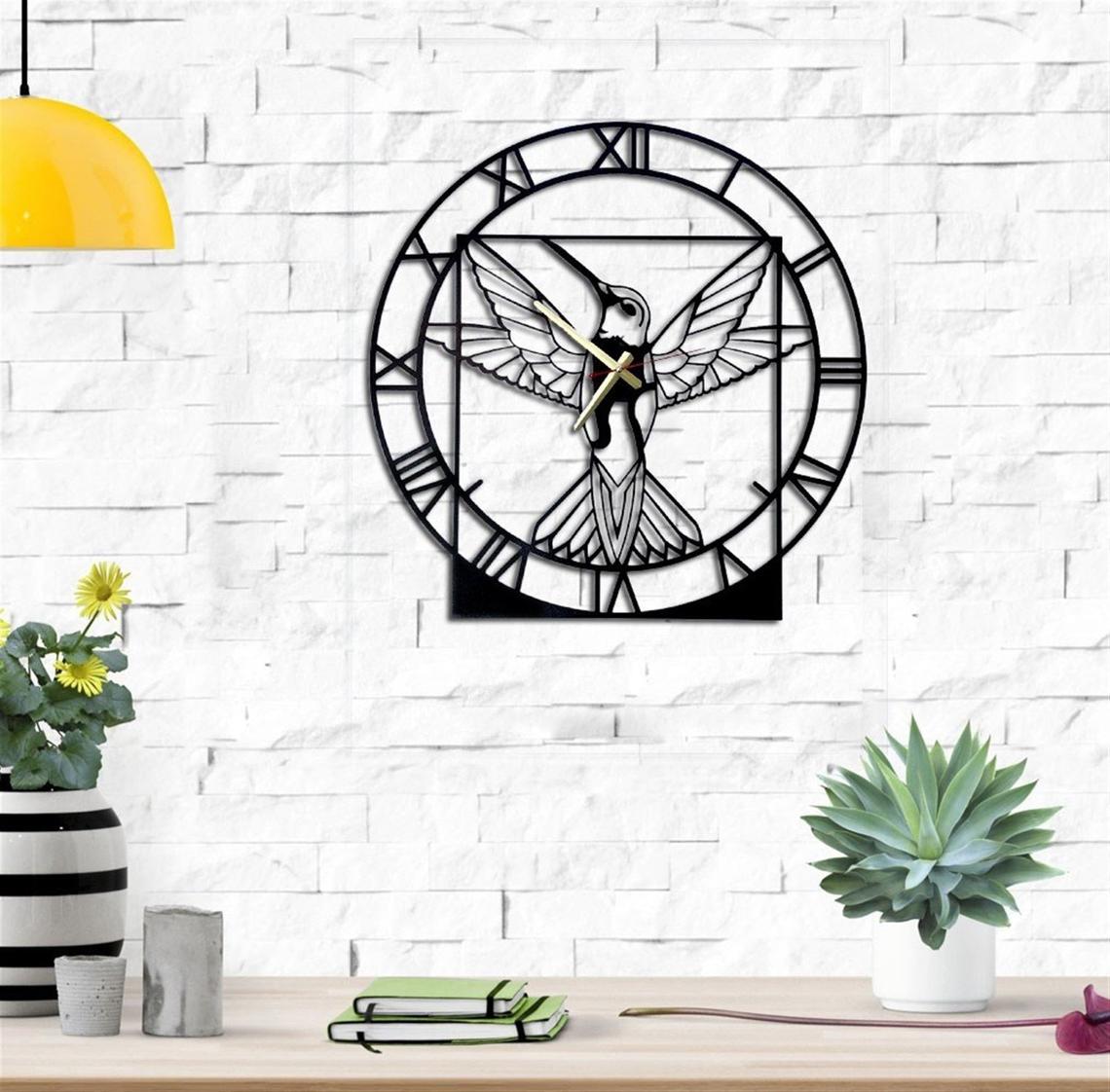 Bird Metal Clock 13141 Romadon