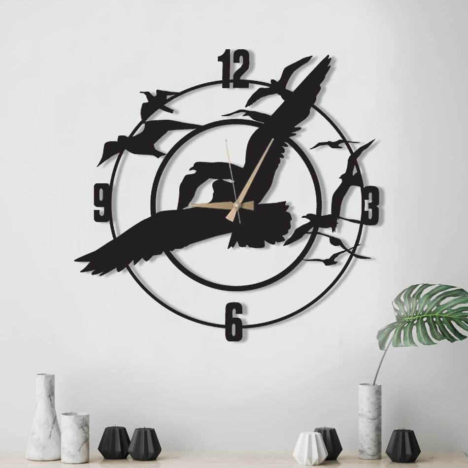 Bird Metal Clock 12596 Romadon