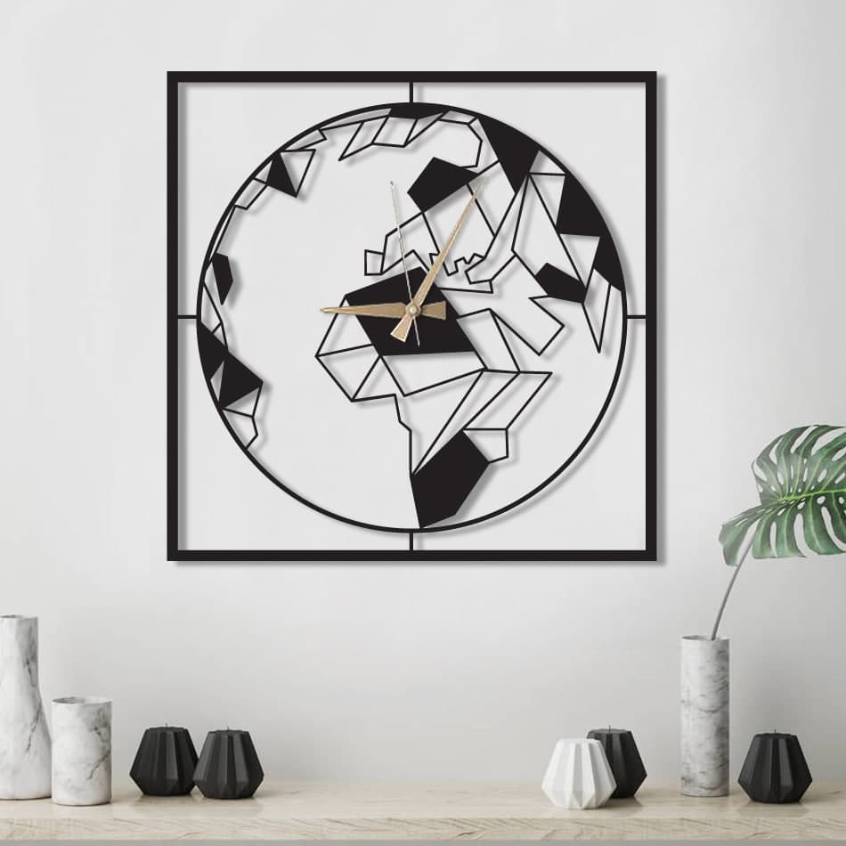Earth Metal Clock 12585 Romadon