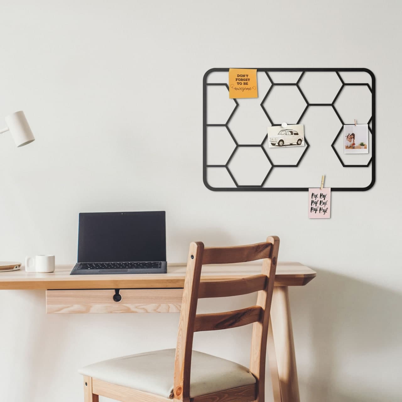 Hexagon beehive Metal Photo&Note Board 18070 Romadon
