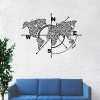 World's Map Metal Wall Art 1098 Romadon