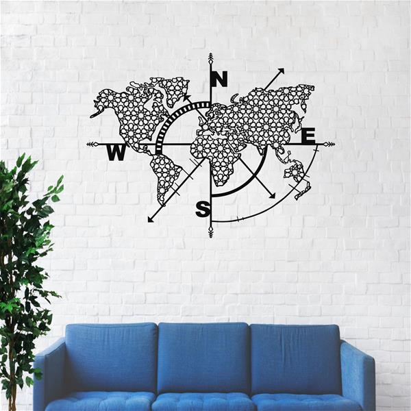 World’s Map Metal Wall Art 1098 Romadon