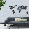 World's Map Metal Wall Art 1122 Romadon