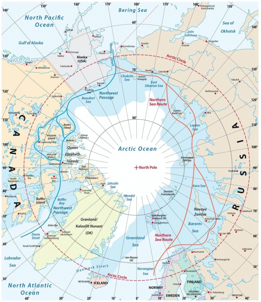 Europe is much closer to the Arctic than the United States.